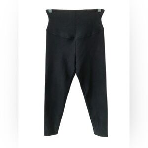 Yummie BLACK Stretch Shaping Leggings Denim High Waist Back Pockets MEDIUM